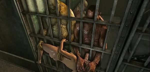  Lara Croft fuck toy in prison 3D porn